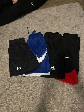 Nike Royal Blue and Black Kids Athletic Shorts - Nike BUNDLE OF FIVE